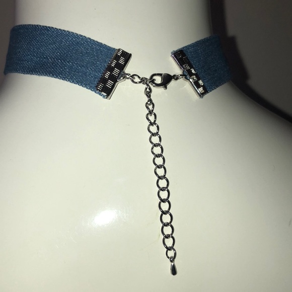 Blue Jean choker and matching bracelet bundle. - Picture 2 of 5